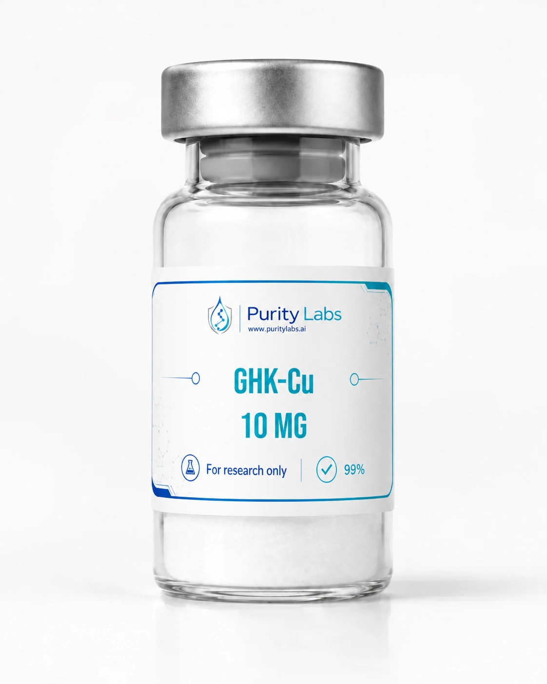 Purity Labs DSIP Delta Sleep-Inducing Peptide 15 MG research vial on a clean white studio background